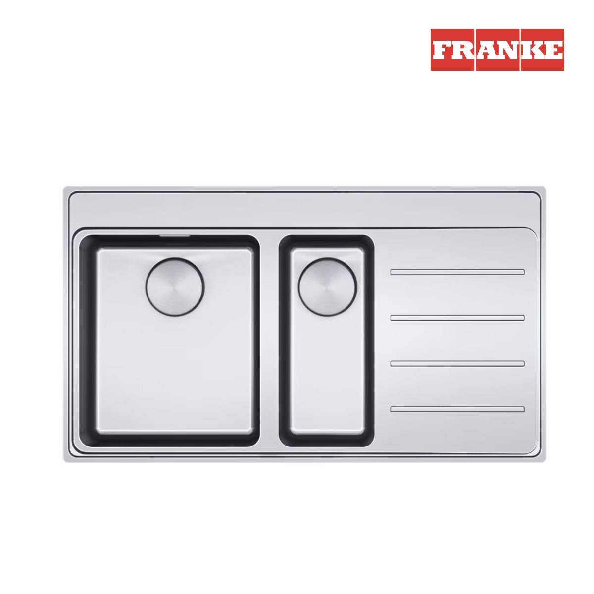 Franke Mythos Myx 251-86 3 1/2 Sağ Çelik Eviye