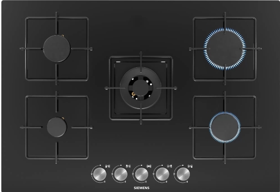 Siemens EN7B6QO12O 75 Cm Gazlı Siyah Ankastre Ocak