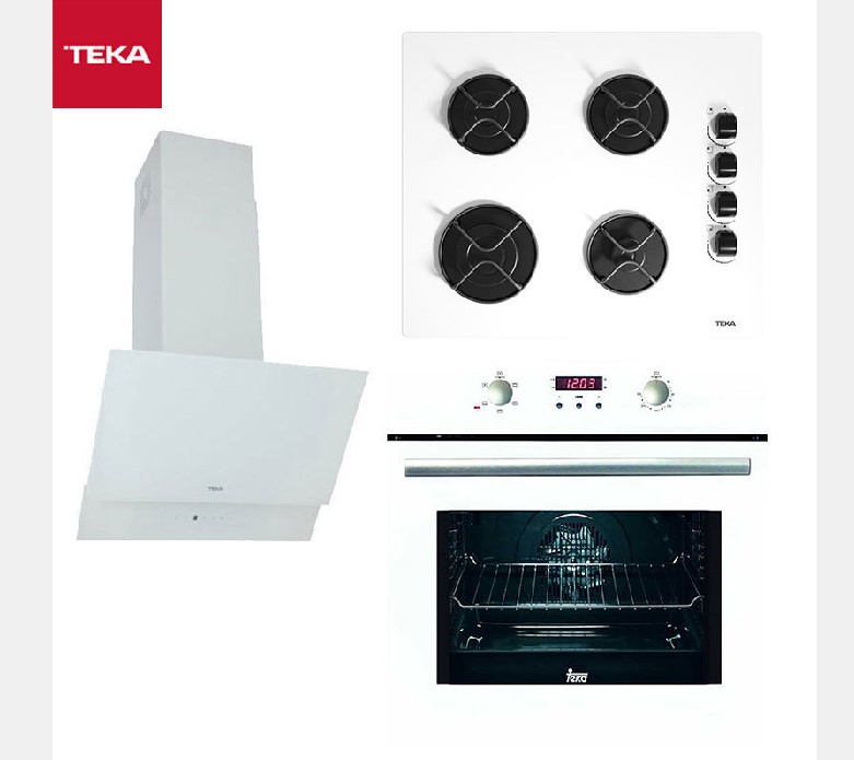 Teka Chef 6 Beyaz Cam Ankastre Set