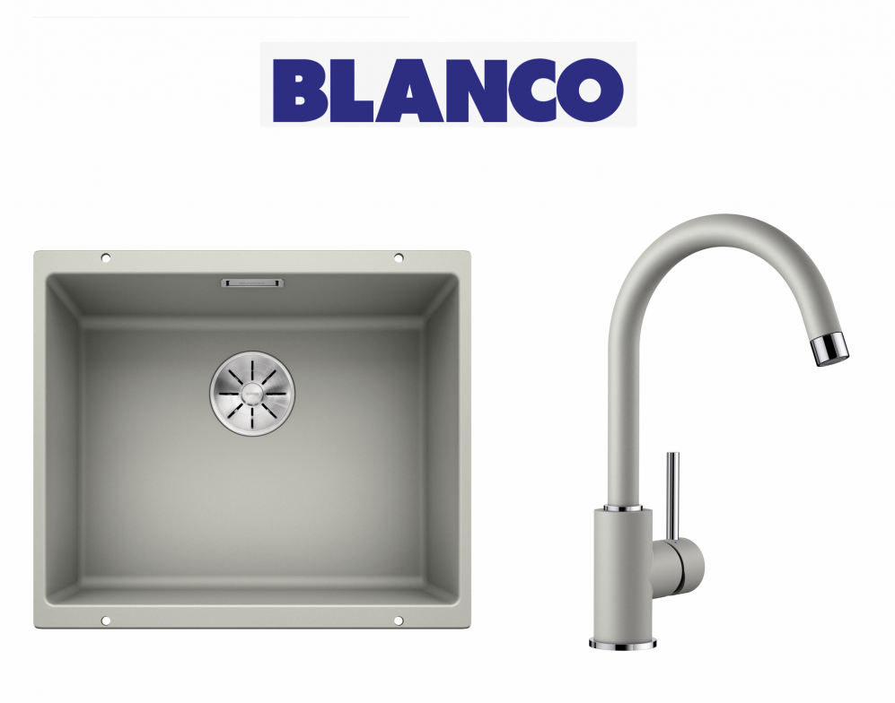 Blanco Sublıne 500-U Eviye + Mıda Alu Metallıc Armatür Set