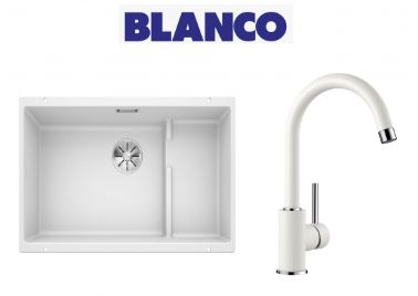 Blanco Sublıne 700-U Eviye + Mıda Beyaz Armatür Set