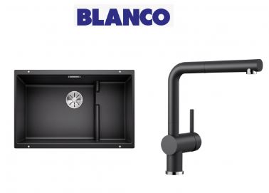 Blanco Sublıne 700-U Eviye + Lınus-S Antrasıt Armatür Set