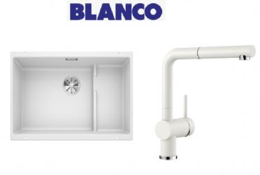 Blanco Sublıne 700-U Eviye + Lınus-S Beyaz Armatür Set