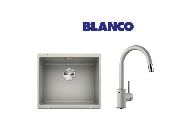 Blanco Sublıne 500-U Eviye + Mıda-S Alu Metallıc Armatür Set