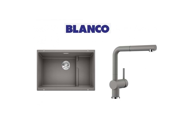 Blanco Sublıne 700-U Eviye + Lınus-S Alu Metallıc Armatür Set