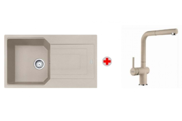 Franke Urban Ubg 611-86 Sahara Eviye + Active Plus Doccia Sahara Armatür Set