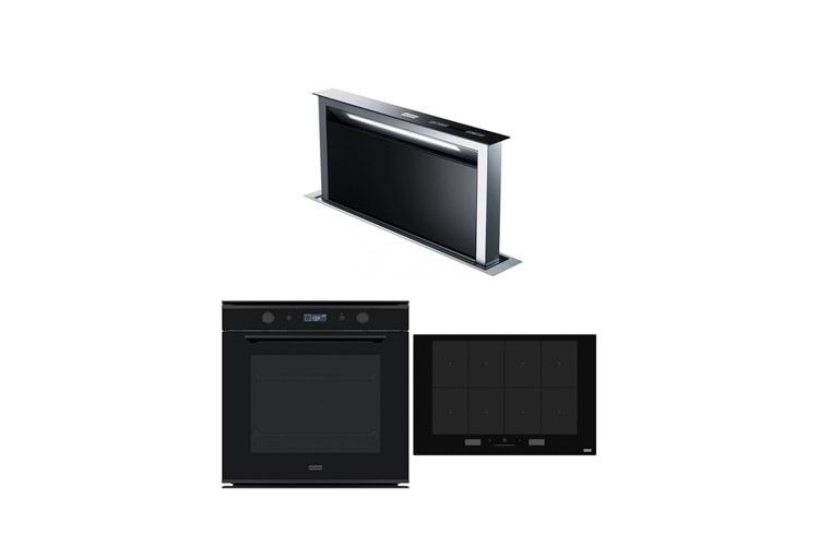Franke Mythos Pyrolytıc Black 3'Lü Ankastre Set
